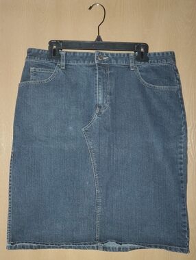 Old Navy Blue Straight Denim Skirt